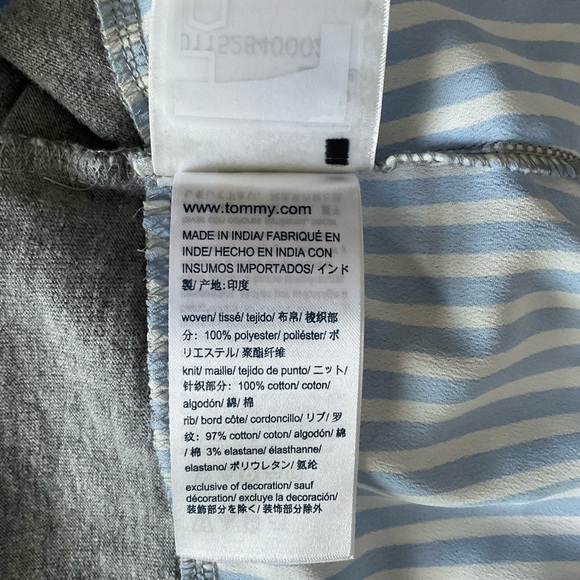 Tommy Hilfiger Asymmetrical Gray and Blue Top - Picture 4 of 7